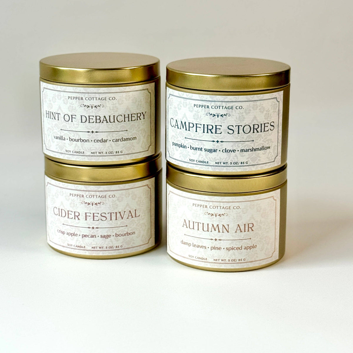 Campfire Stories - Pumpkin, Burnt Sugar, Marshmallow, Clove 3 oz Soy Fall Candle