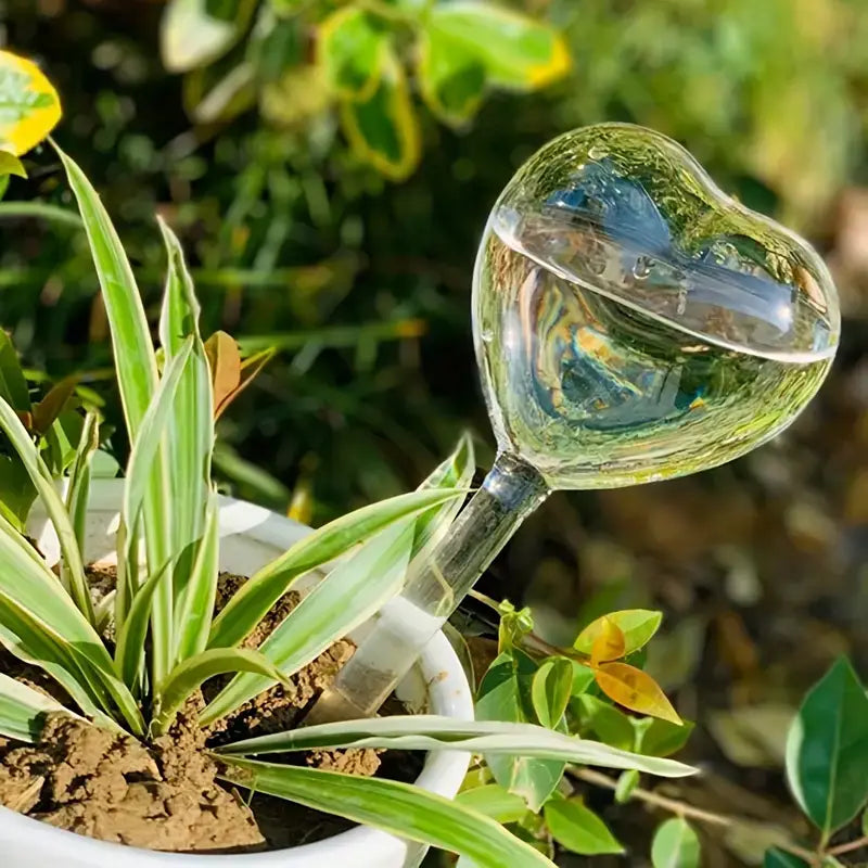 Heart-Shaped Plant Watering Stake - Elegant & Function