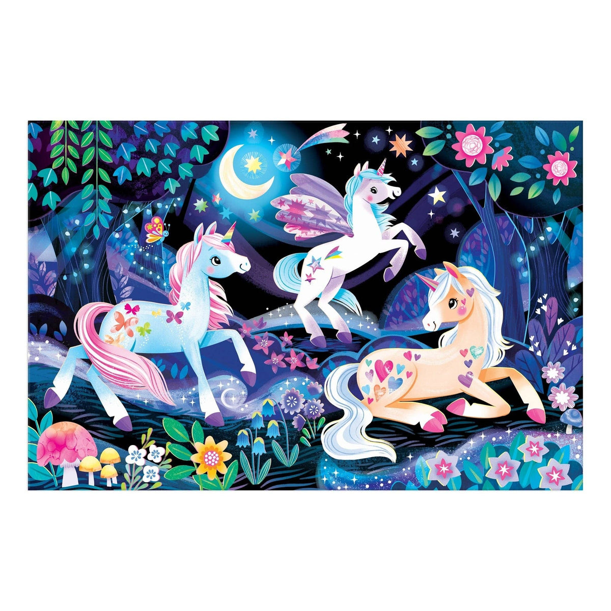 Unicorn Dreams 100 Piece Glow in the Dark Puzzle