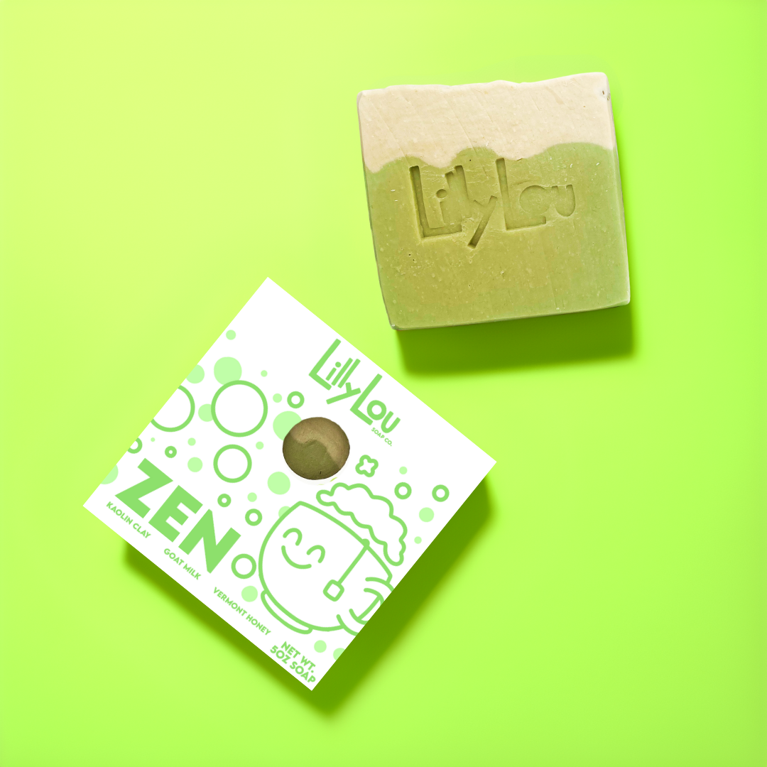Zen Aloe Soap Bar | Green Tea & Lemongrass Scent | Goat milk