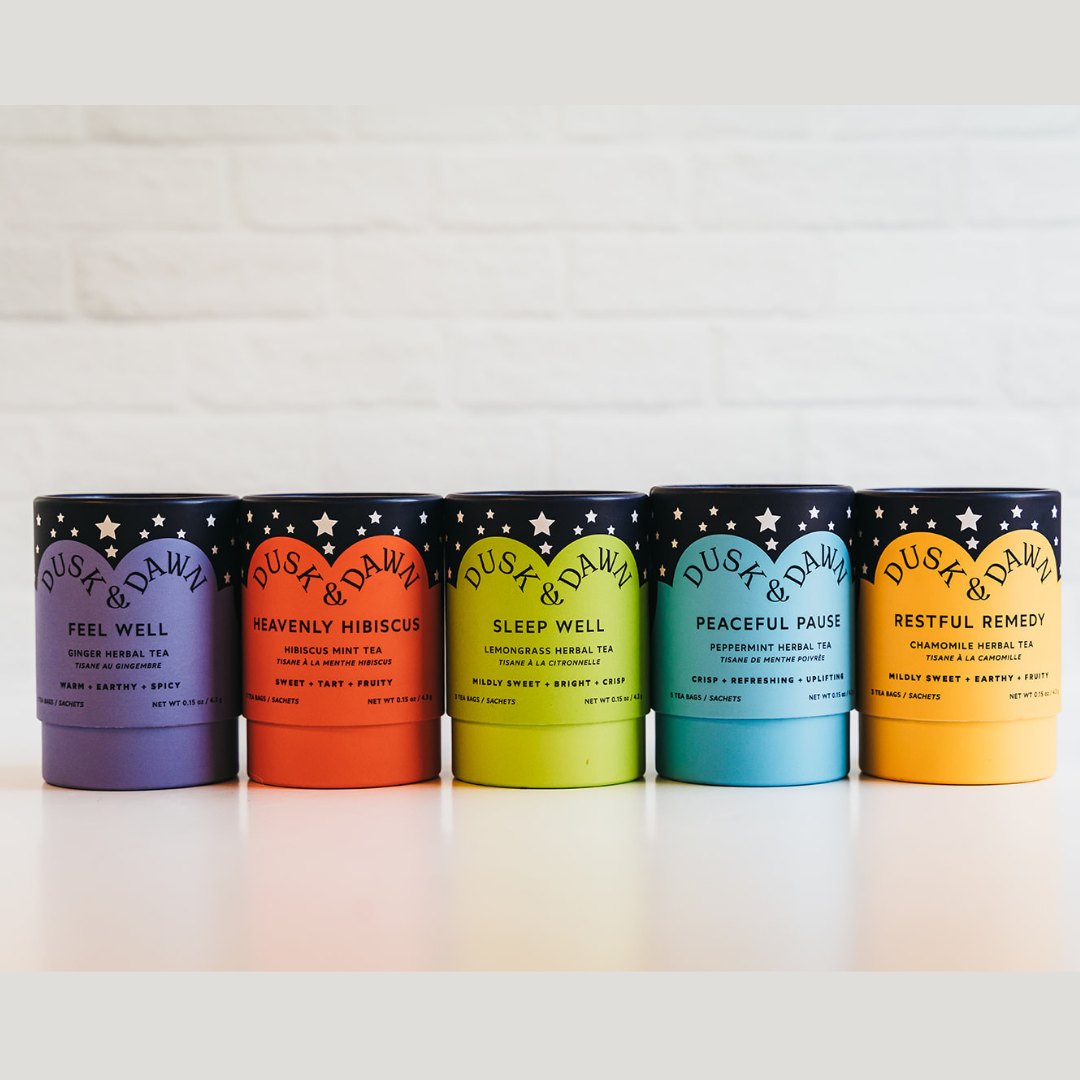 Restful Remedy Herbal Tea Tube - 5 Tea Bags - Yellow Gift