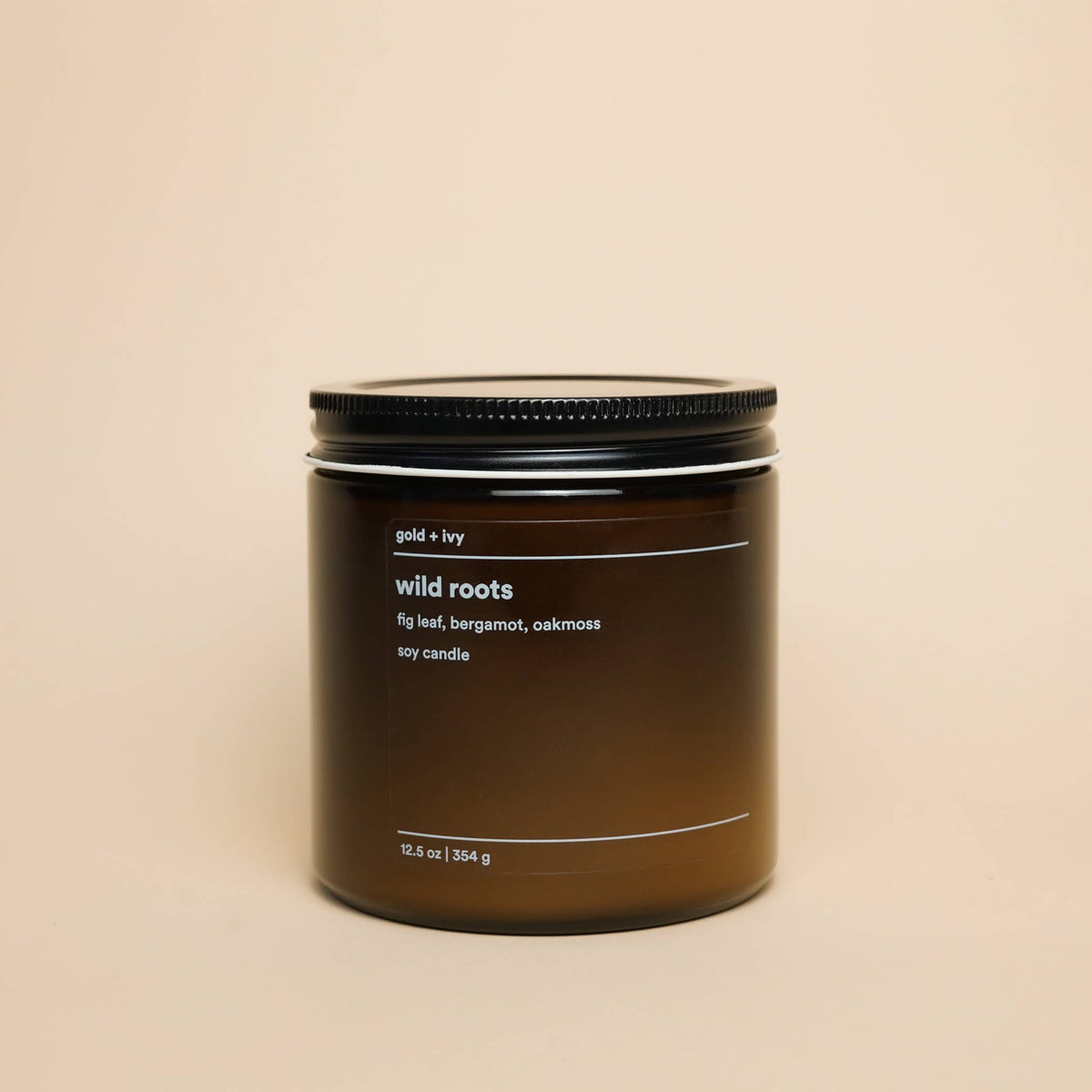 Wild roots soy candle - fig leaf, bergamot, oakmoss
