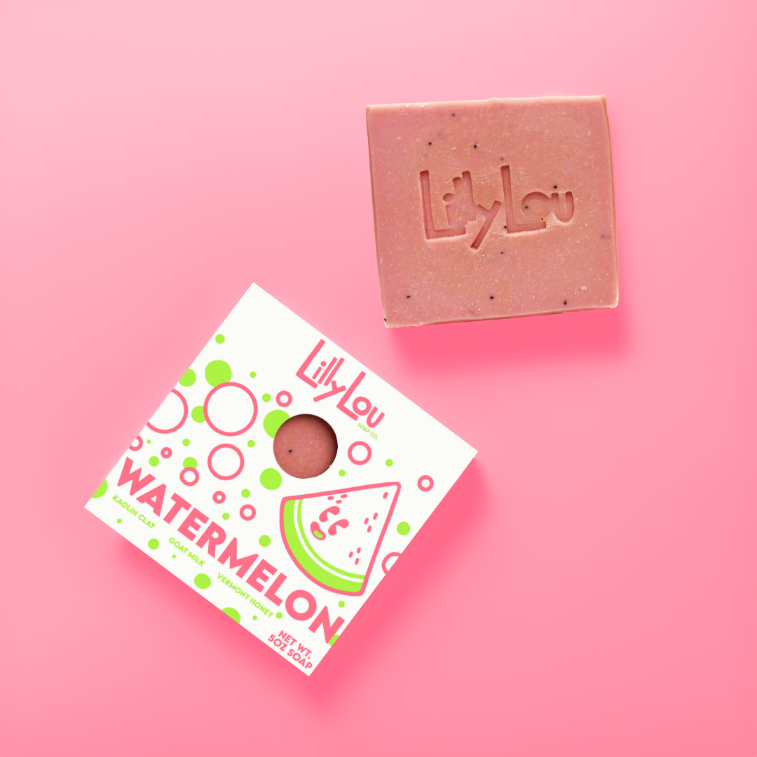 Watermelon Soap Bar | Poppy Seed | Natural Soap | Goat milk