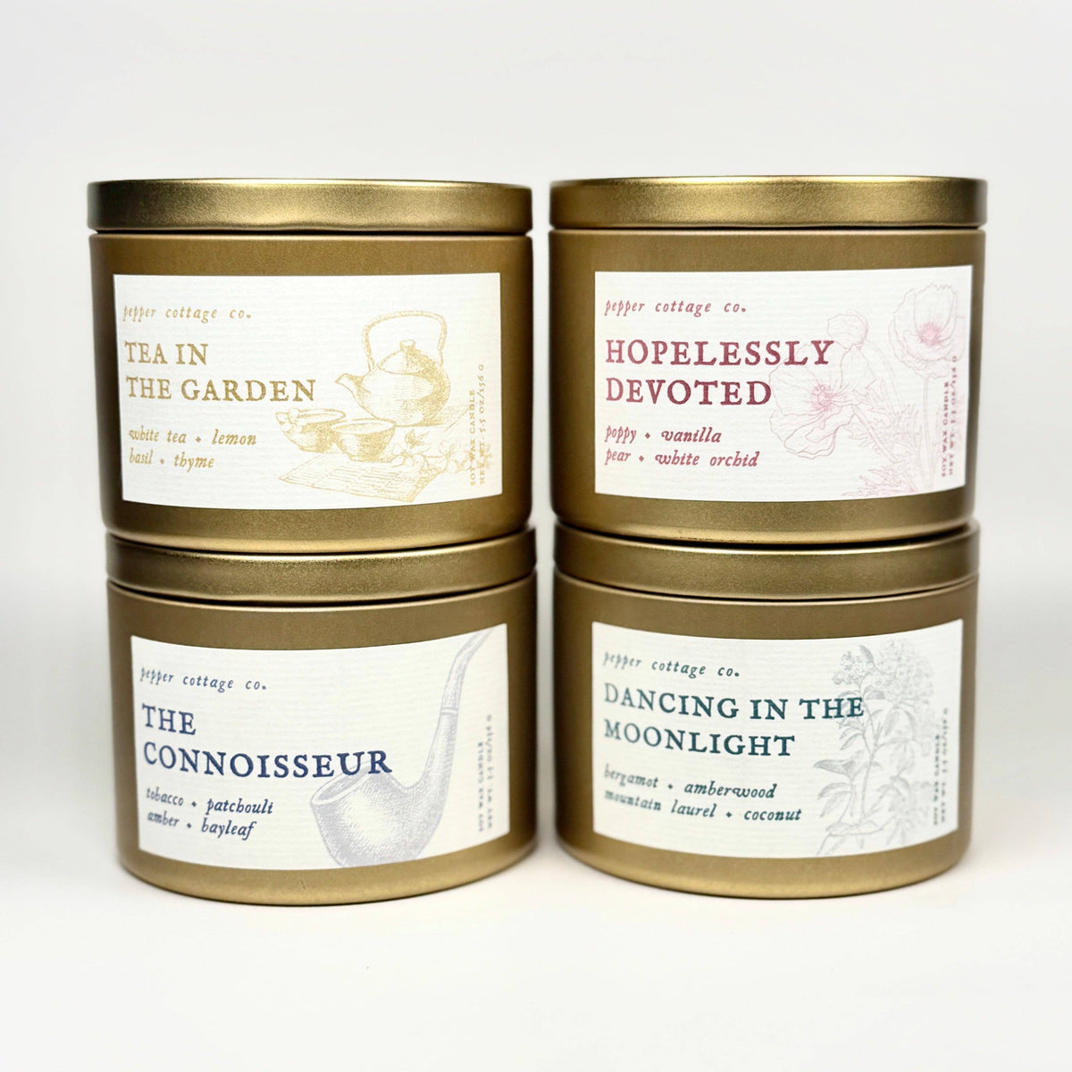 Dancing in the Moonlight 5.5 oz Soy Candle Tin | Bergamot, Amberwood, Mountain Laurel, Coconut | Clean and Citrusy Scented Candle